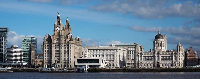 Liverpool city skyline
