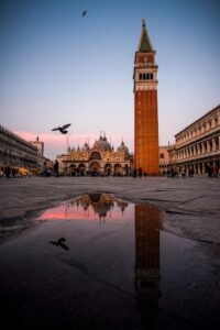 St. Mark's square with birds flying