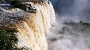 An aerial shot of Victoria Falls.