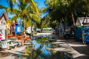 A street of one of the cities in the Caribbean.