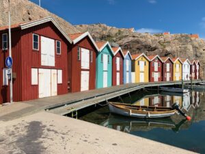 Colorful houses in Smögen, Sweden