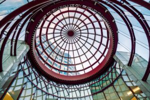 the ceiling of the California Science Center
