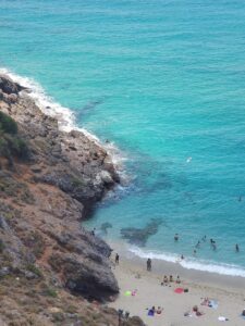 beach and water of Cleopatra Island, Turkey