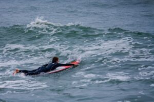 man surfing