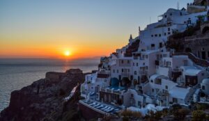 Santorini at sunset