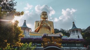 Buddhist temple in Sri Lanka