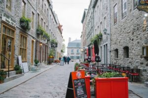 A street in the Quebec City’s Old Town