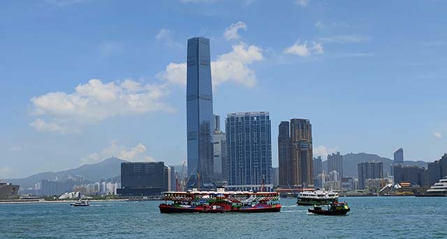 Kowloon ferry in Hong Kong harbour