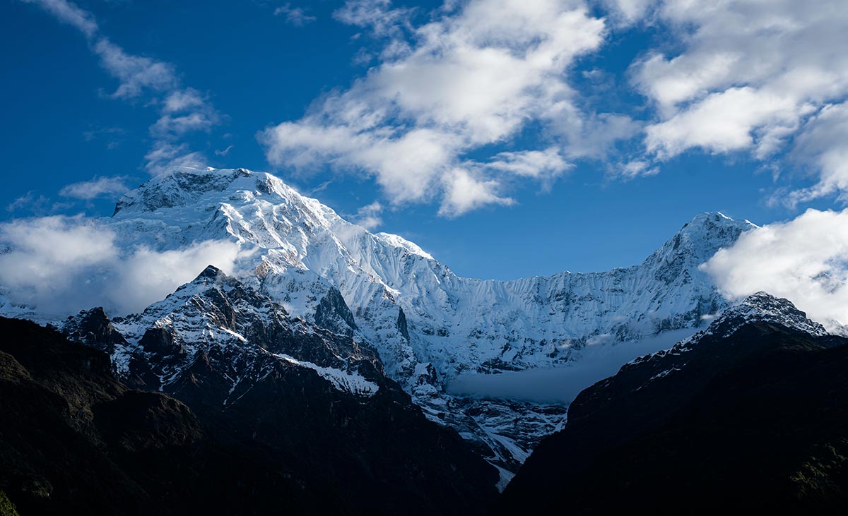 Mountain covered with snow