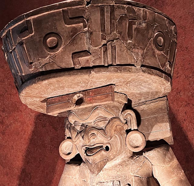 Aztec fire god statue