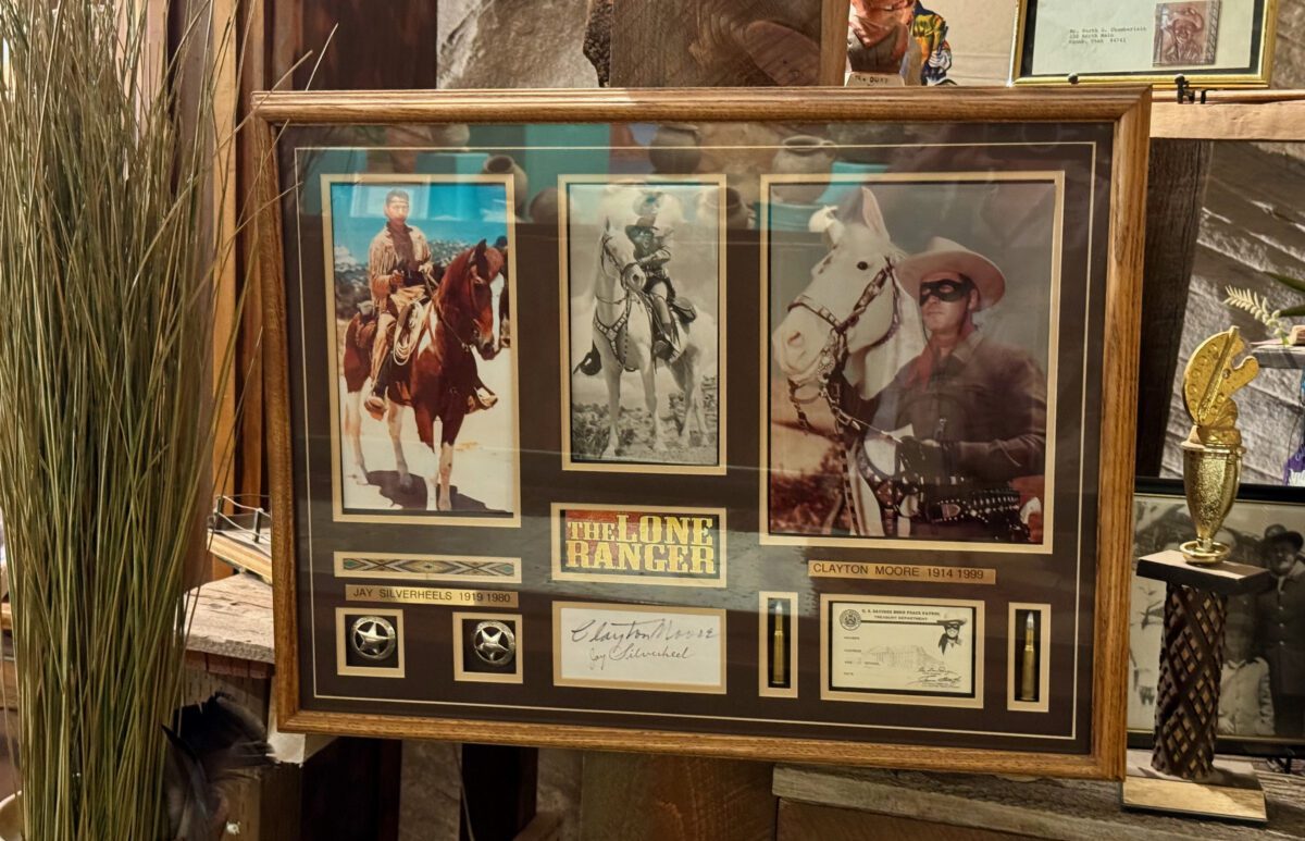 John Wayne memorabilia at Moqui Cave.