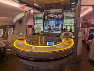 business class lounge on Emirates flight