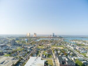 drone view of Atlantic City