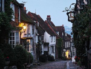 A cobbled street in Rye, UK
