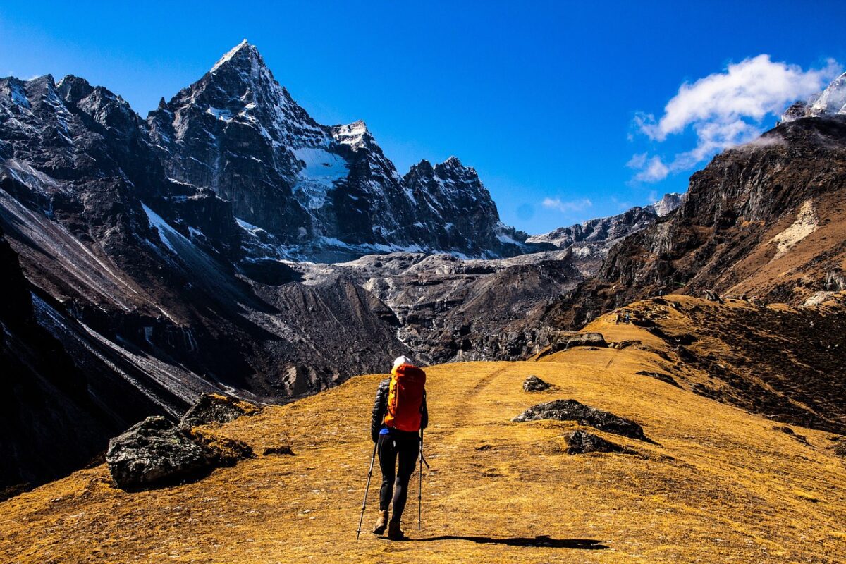 Trekker in Nepal
