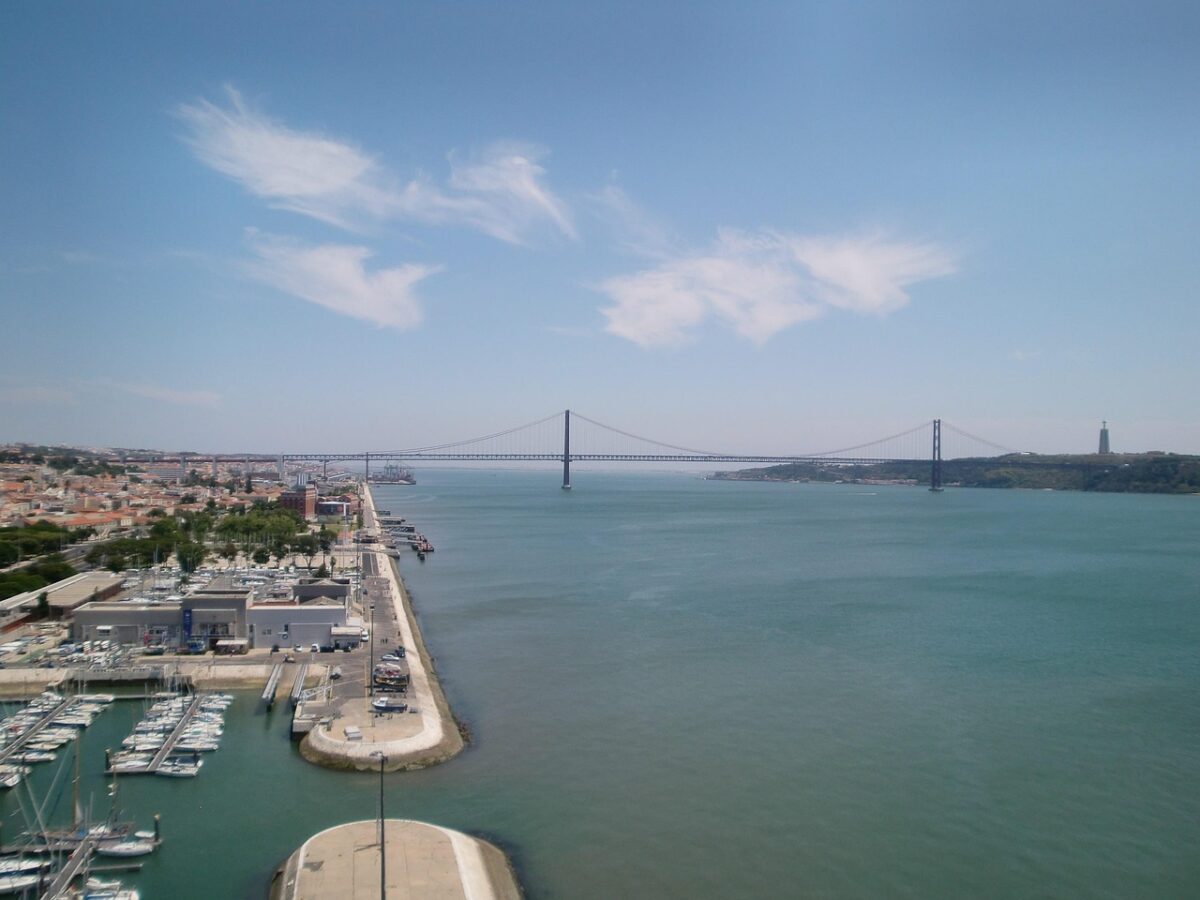 Lisbon Portugal city and bridge