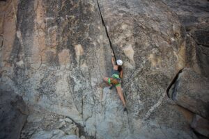 rock climbing woman