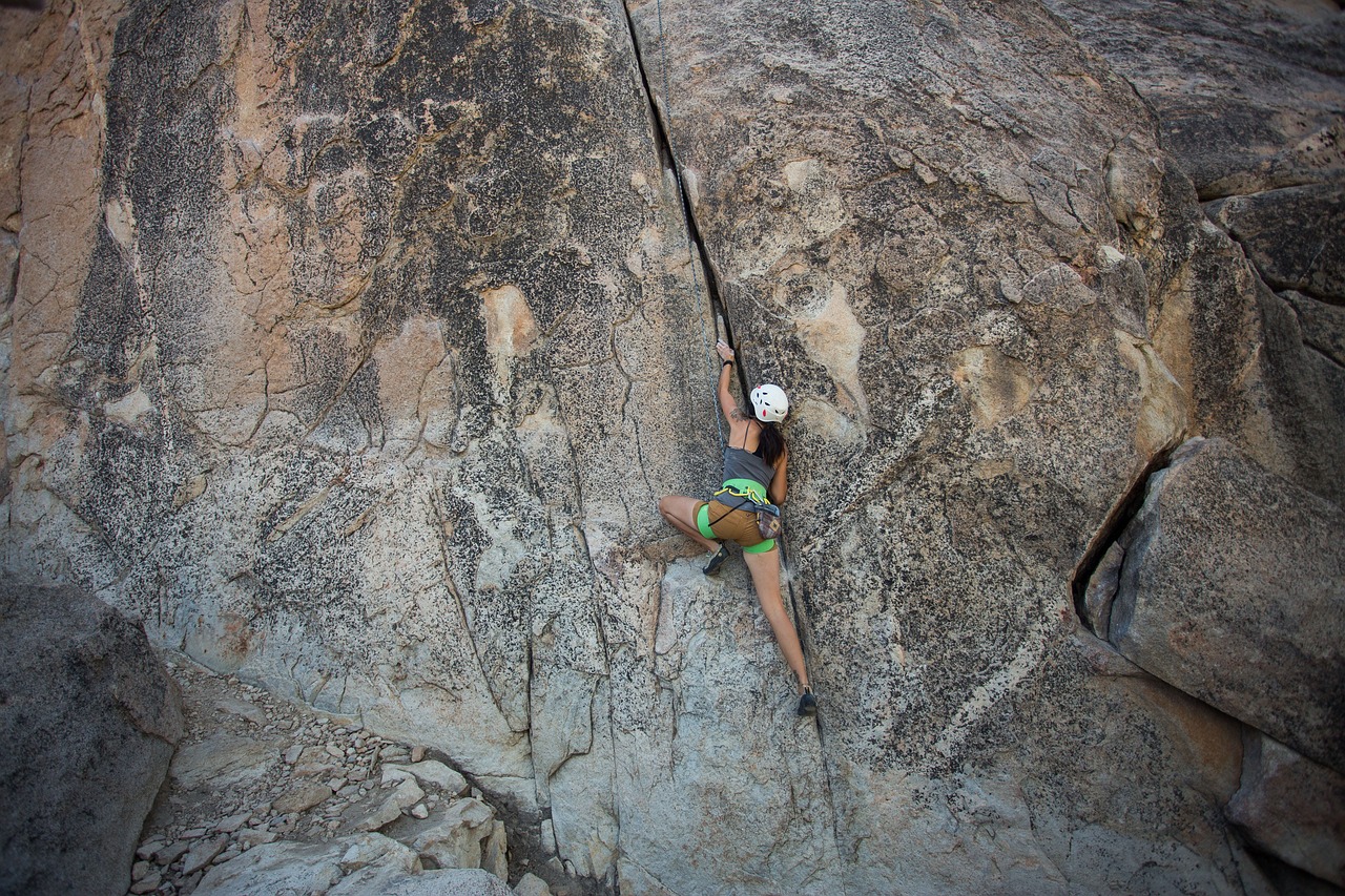 rock climbing woman