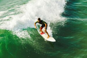 man surfing