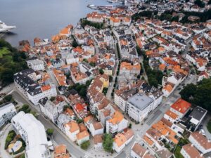 Bergen’s cityscape from above