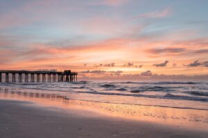 beach at sunset