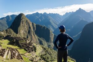 woman at machu picchu