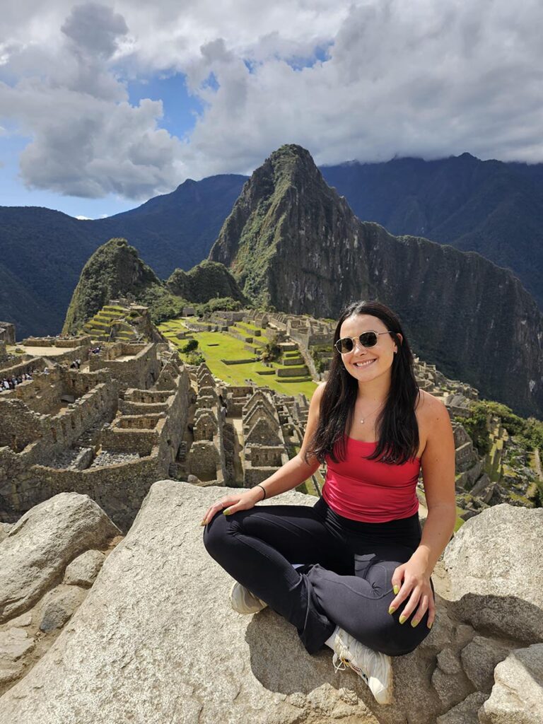 woman at Machu Picchu