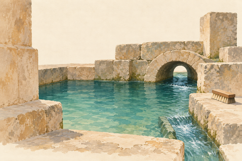 Roman baths in Bath, UK